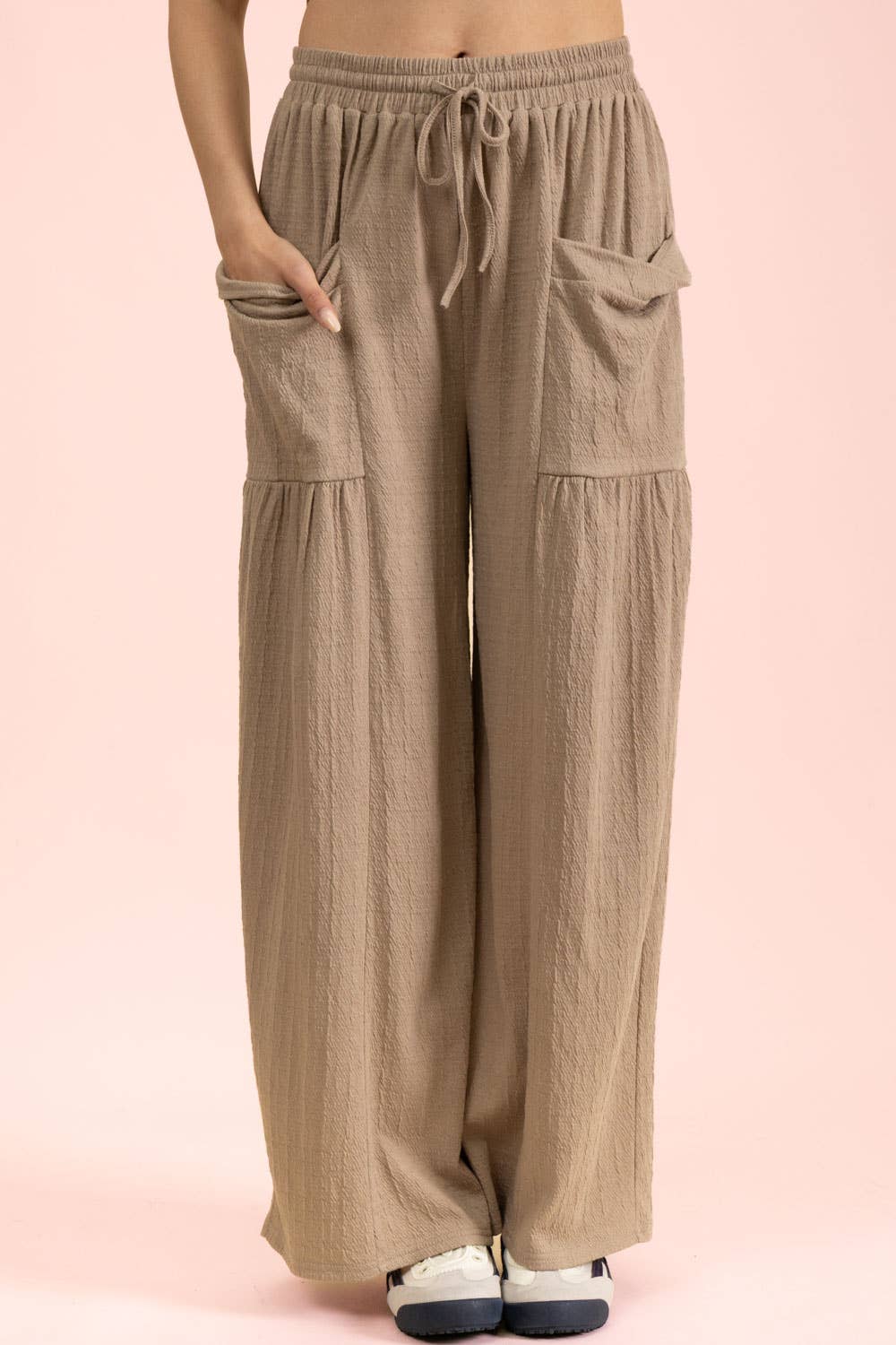 Flowy Wide Leg Knit Pants | Comfy Lounge & Travel Set