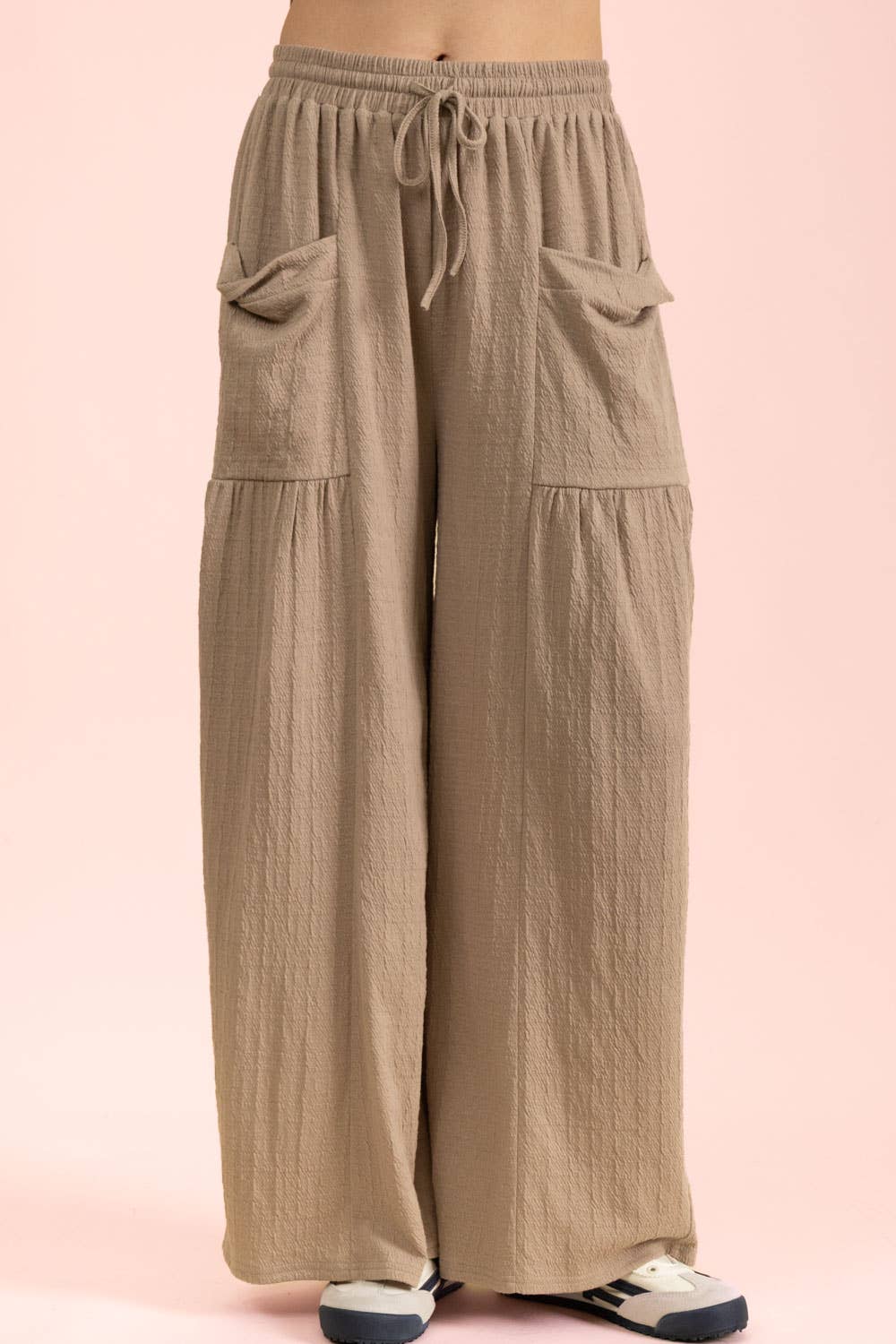 Flowy Wide Leg Knit Pants | Comfy Lounge & Travel Set