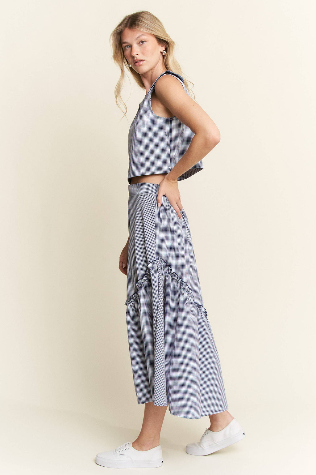 GINGHAM VINTAGE STYLE TWO PIECE SET